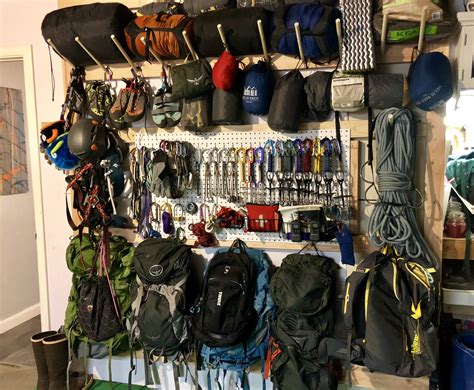 How to make a gear wall for hiking and camping storage campinggear